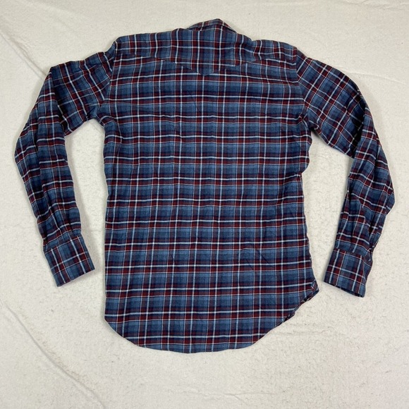 C17 Cedixsept Flannel Shirt Mens M Blue Plaid Pearl‎ Snap Western Outdoor - Picture 8 of 9